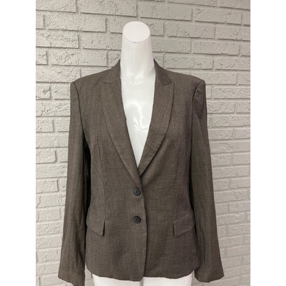 Boss Hugo Boss Women's Brown Single Breast Button Cuff Blazer Size 8